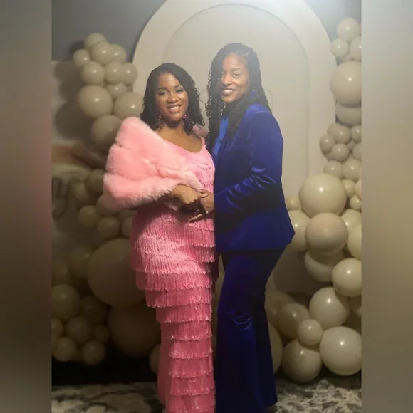 🔥 ShopAKIRA Velvet Royal-Blue Power Suit – Blazer + Pants Set 🔥 - Picture 7 of 8